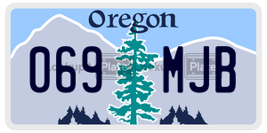 069MJB  license plate in OR