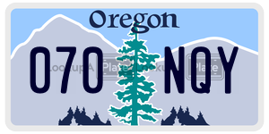 070NQY  license plate in OR
