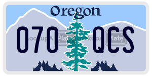 070QCS  license plate in OR