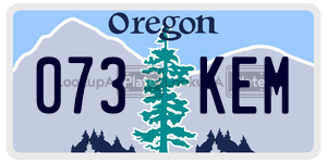 073KEM  license plate in OR