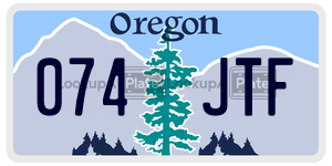 074JTF  license plate in OR