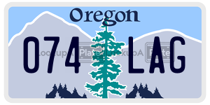 074LAG  license plate in OR