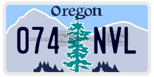 074NVL  license plate in OR