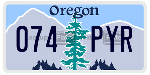 074PYR  license plate in OR