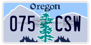 075CSW  license plate in OR