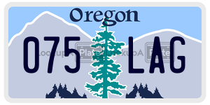075LAG  license plate in OR