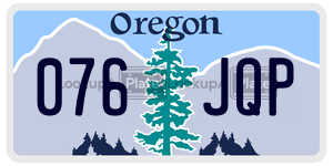 076JQP  license plate in OR