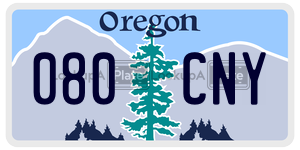 080CNY  license plate in OR