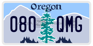 080QMG  license plate in OR