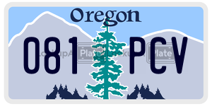 081PCV license plate in Oregon