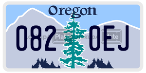 0820EJ  license plate in OR