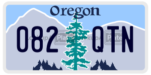 082QTN  license plate in OR