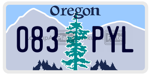 083PYL  license plate in OR