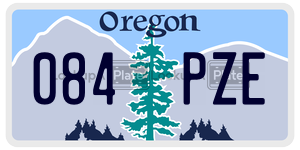 084PZE  license plate in OR