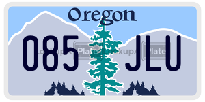 085JLU license plate in Oregon