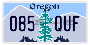 085QUF  license plate in OR