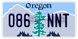 086NNT license plate in Oregon