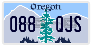088QJS  license plate in OR