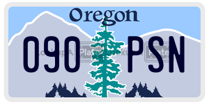 090PSN  license plate in OR