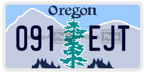 091EJT  license plate in OR