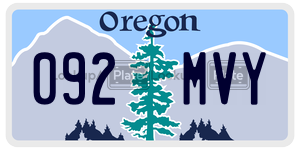 092MVY  license plate in OR
