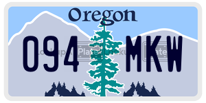 094MKW  license plate in OR