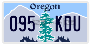 095KDU  license plate in OR