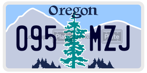 095MZJ  license plate in OR