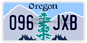 096JXB  license plate in OR