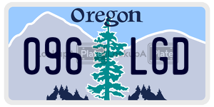 096LGD  license plate in OR