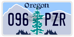 096PZR license plate in Oregon