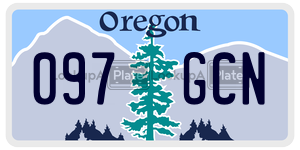 097GCN  license plate in OR