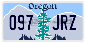 097JRZ  license plate in OR