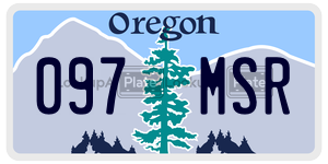 097MSR  license plate in OR