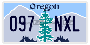 097NXL license plate in Oregon