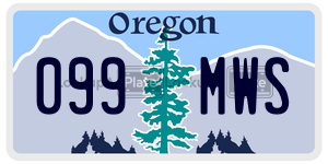 099MWS  license plate in OR