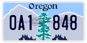0A1848 license plate in Oregon