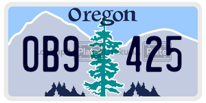 0B9425  license plate in OR