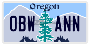 0BWANN  license plate in OR
