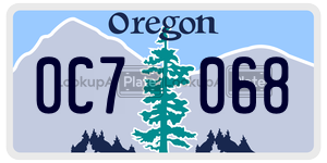 0C7068 license plate in Oregon