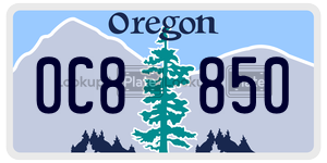0C8850  license plate in OR