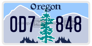 0D7848  license plate in OR