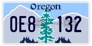 0E8132  license plate in OR