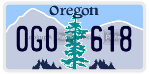 0G0618  license plate in OR