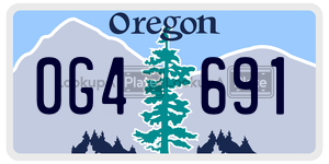 0G4691  license plate in OR