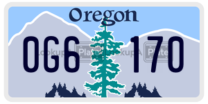 0G6170  license plate in OR