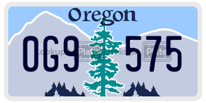 0G9575  license plate in OR