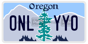 0NLYY0  license plate in OR