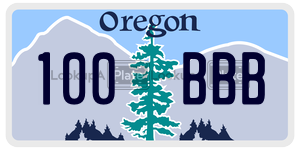 100BBB  license plate in OR