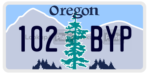 102BYP  license plate in OR